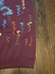 💜🎨Vintage Hand Painted Art Sweatshirt Grecian Goddess One Size 80s 90s OOAK💜