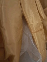 VTG Onyx Nite Gold Metallic Fit & Flare Dress 14 Classic Tulle Formal Prom Hoco