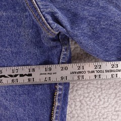Vintage Lee Denim Trucker Jacket Blue Distressed Made in USA Men S Sanforized
