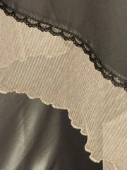 VTG SILKY SHEER CHIFFON CRYSTAL PLEATS NWT ROBE OPAQUE WHISPER LIGHT PLUS 26 28