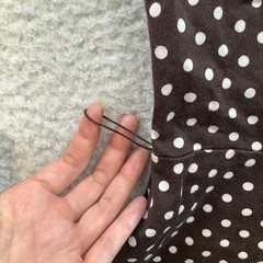 Vintage Midi Dress 14 Brown Polka Dot Sleevess Collared Retro Mod Rockabilly