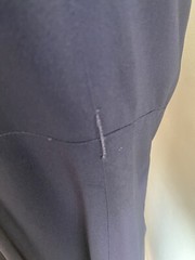 Vintage Herbert Levy Dress Navy Rhinestone Buttons Trim Union Label Size 10/12