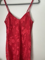 Vintage Red California Miss Nightgown/slip – Semi Sheer