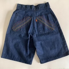 1970’s Deadstock Orange Tab Levi’s Rainbow Stitched Pocket Shorts W22.5