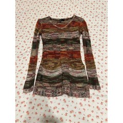 vintage ultra flirt long sleeve knit sweater with cutest mini pockets