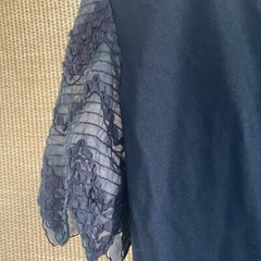 carolina herrera vintage black lace sleeve sz 6 dress
