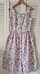 Vintage 90s Chandni Floral Cotton Sleeveless Sundress Dress Cottagecore Medium