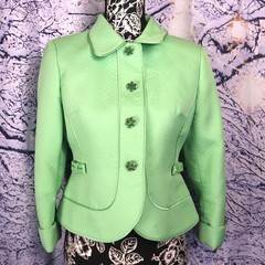 PASTEL GREEN BLAZER 4P Nipon Boutique Vintage St Patricks Shamrocks Office Work