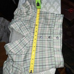 Vintage 60s 70s Double Knit Green Dress Suit Plaid Jacket 27w /St Patrick’s Day