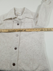 Vintage 60s Womens Dress Suit 2 Piece Skirt Top Button Long Sleeve Double Knit
