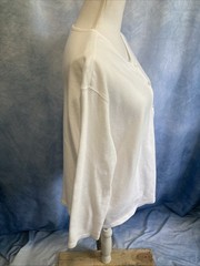 Vtg 90s KL Collection White Cardigan Sweater 1X Combed Cotton Brazil Grandmacore