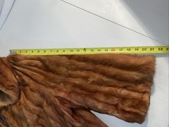 Vintage 1950s Mink Fur Cape Stole Jacket Furs by Kleinman Honey Blonde Brown