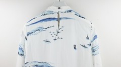 Vintage 100% silk tunic with mandarin collar and frogsweb closure size L/UK14
