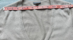 Vintage Ann Taylor Silk Blend V-Neck Button-up 3/4-Sleeve Cardigan, Tan XS