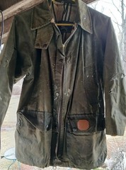 Vintage Burberrys Waxed Jacket Very Distressed, Lining Good Sz XS