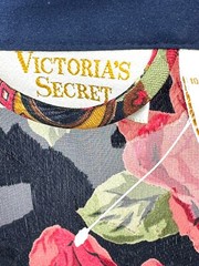 Vintage 80s VS Gold Label Poly Chiffon Floral Brocade Jacquard Kimono Robe