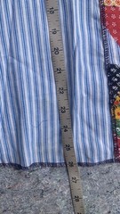 Vintage 70s Betmar rayon polyester faux patchwork striped long sleeve shirt top