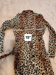 Vintage 1974 FREDERICKS OF HOLLYWOOD Wild Leopard Wrap Dress XS