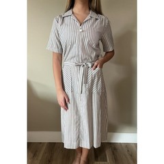 1960s Vintage BNWT Striped Shirt Dress by Carolina Maid sz 12