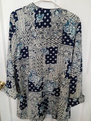 Vintage Lady Carol Patwork Lightweight Blazer Size 16 Polyester