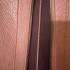 Max &Co. Womens Long Faux Leather Coat in Dusty Rose tag cut out