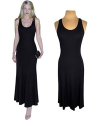 Minimalist Vintage 90s Black Column Tank Dress Carolyn Bessette-Kennedy Style