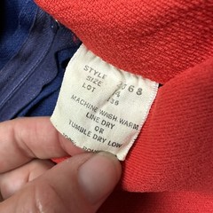 Vtg Retro Dropwaist Polyester Dress Layered Look Red Blue Gingham ILGWU Sz 14
