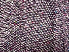 Vintage 1970s Purple and White Tweed Pleated Skirt Country Set