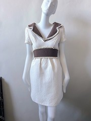 Elegant Oscar De La Renta 1960s Mini Dress Uptown 60’s Mad Men Chic sz XS