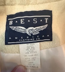 Best American Clothing Co. Womens Large Lined Jacket Wool Blend Vintage Yellow