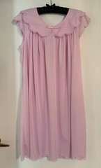 Vintage NWOT 1970s Shadowline Pink Babydoll Nightgown Large Coquette