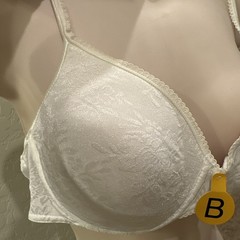 Playtex Half Sizes Too 38B Bra White Underwire VTG Y2K NWT