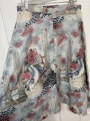VTG Handmade A Line Skirt 70s 80s Disney Mickey Minnie Fabric M?
