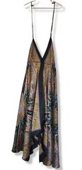 Vintage My Choice 90s Boho Womens Handkerchief Kaftan Beach Dress Swim Cover