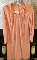 Vtg Holly Hill Levin & Co 1950’s nightgown Peach Orange POLYESTER Nylon Medium