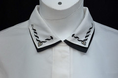 VTG Judy Bond Women Size 14 Button Up Long Sleeve Embroidered Collar Top White