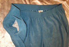 18, 34-46in Waist,VNTG, Allison Daley, Turquoise,Suede-Feel,29in Inseam,Pockets