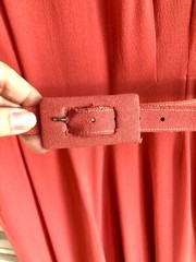 1940’s Coral Silk Crepe Silver Sequin Floral Cocktail Dress
