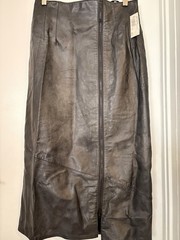Cedars Vintage NWT Genuine Leather Pencil Skirt With Full Zipper Front
