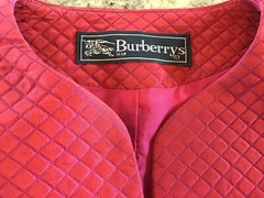 Vintage Burberrys Fuchsia Iridescent Sleeveless Quilted Top 6 Petite