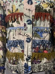 VTG 80’s PAULA SWEET Sz M 12 Fringe Muslin Mink Shaggy Button Up Jacket Retro