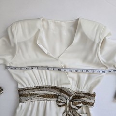 VTG Bob Mackie off White Dress Beaded Sequin Long Sleeve size 0-2