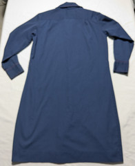 VTG 60s 70s Lady Bayard Shirt Dress Navy With Red Top Stitching – Women 15-16