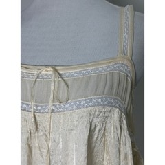 Vintage 1920s Step In Teddy Silk Lace Lingerie Cream Flapper Chemise Antique
