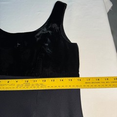 J.R. Nites Black Velvet Bodice Dress 90s Size 10 Minimal Midi Formal