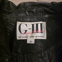 Vtg 1980’s Global Identity G-III Cropped Black Leather Goth Jacket Size Medium