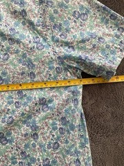 Vintage Burberrys of London Shirt Women’s Sz 42 Short Sleeve Floral Print France