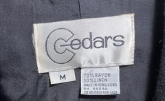 Cedars Vintage Women’s Sz M Black Blazer W/Pearl And Silver Beading Accents