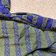 Lodenhut Innsbruck Vintage Austrian Dirndl Dress Blue Green Striped Folk Size 36