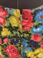 NWOT Vintage 50s Multi Floral Cotton FULL Dress JEUNESSE Pockets BELT M L SPRING